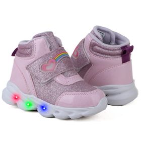Vojo Rainbow Beyaz Rahat Taban Cırtlı Işıklı Kız Çocuk Botu