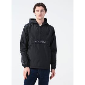 Volcom Siyah Erkek Kapüşonlu Baskılı Zip Ceket Earth Tripper Blk Mont