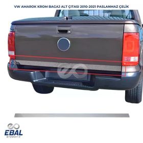 Volkswagen Amarok Paslanmaz Çelik 2010 Üzeri Krom Bagaj Alt Çıtası