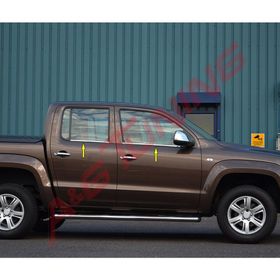 Volkswagen Amarok Tk 2010 Üzeri Paslanmaz Çelik 4 Parça Krom Cam Çıtası