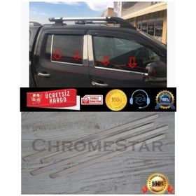 Volkswagen Amarok Tk 2010 Üzeri Paslanmaz Çelik 4 Parça Krom Cam Çıtası
