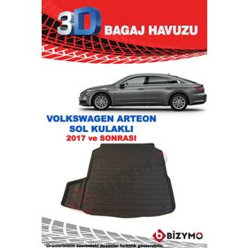 Volkswagen Arteon Sol Kulakli 2017 Sonrası 3d Bagaj Havuzu