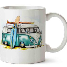 Volkswagen Beetle Minübüs Baskılı Kupa