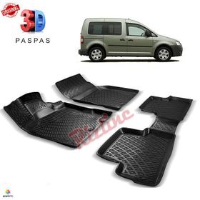 Volkswagen Caddy 2004-2010 Siyah 3D Havuzlu Paspas