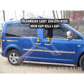Volkswagen Caddy 2010 2015 Paslanmaz Çelik 4 Kapı Krom Kapı Kolu