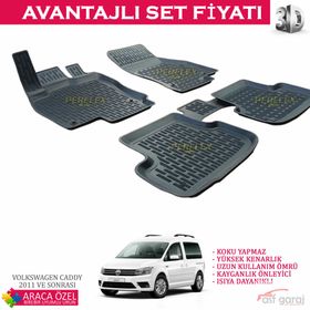 Volkswagen Caddy 2011 3D Havuzlu Paspas
