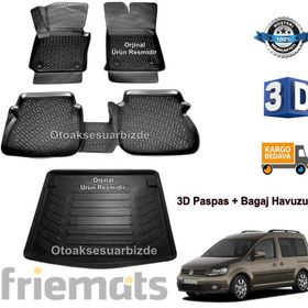 Volkswagen Caddy 2015 3D Havuzlu Paspas