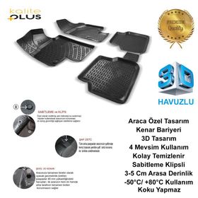 Volkswagen Caddy 3D Havuzlu Kauçuk Paspas Takımı