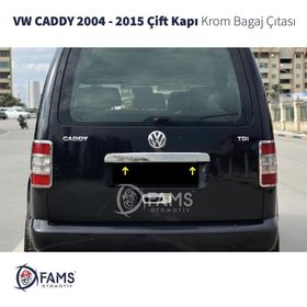 Volkswagen Caddy Çift Kapı Paslanmaz Çelik 2004-2015 Krom Bagaj Çıtası