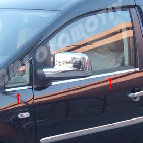 Volkswagen Caddy P.Çelik 2004-2015 4 Parça Krom Cam Çıtası