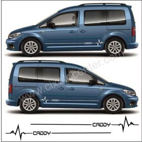 Volkswagen Caddy Siyah Ritim Oto Sticker