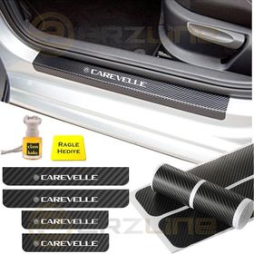 Volkswagen Caravelle 4 Adet Karbon Kapı Eşiği Sticker