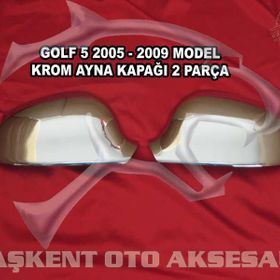Volkswagen Golf 5 2005-2009 Paslanmaz Çelik Krom 2 Parça Ayna Kapağı