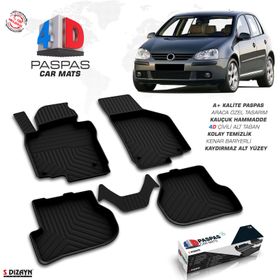 Volkswagen Golf 5 4D 2004-2008 Kauçuk Havuzlu Paspas