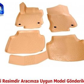 Volkswagen Golf 6 2009-2012 Bej 3D Havuzlu Paspas