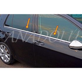 Volkswagen Golf 6 2009-2013 4 Parça Krom Cam Çıtası