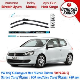 Volkswagen Golf 6 Martıgues 2009-2012 Muz Silecek Takımı