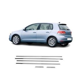 Volkswagen Golf 6 Tk 2010 Üzeri Paslanmaz Çelik 6 Parça Krom Cam Çıtası