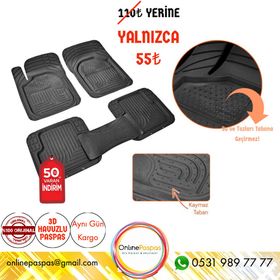 Volkswagen Golf7 2013+ 3D Havuzlu Paspas