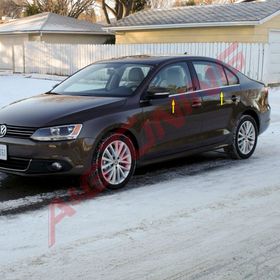 Volkswagen Jetta Tk 2011 Üzeri Paslanmaz Çelik 6 Parça Krom Cam Çıtası