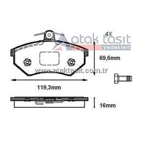 Volkswagen Passat B5 1997/2000 1.6İ/1.8cc Havalı Ön Fren Diski