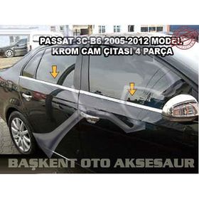 Volkswagen Passat B6 2005-2011 4 Parça Krom Cam Çıtası