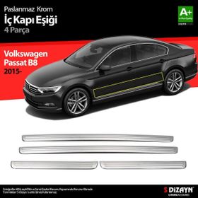 Volkswagen Passat B8 2015 Üzeri S-Dizayn 4 Parça Krom İç Kapı Eşiği