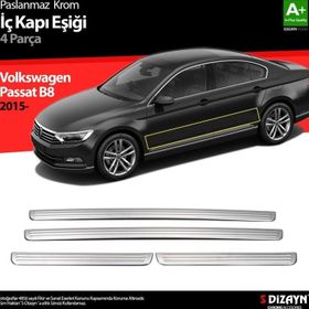 Volkswagen Passat B8 2015 Üzeri S-Dizayn 4 Parça Krom İç Kapı Eşiği