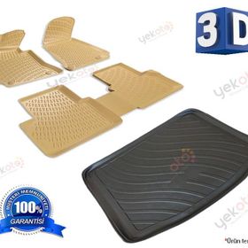 Volkswagen Passat B8 Bej 3D Havuzlu Paspas