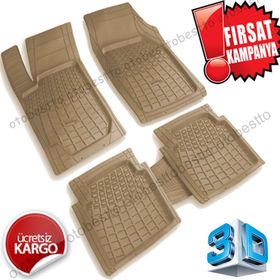 Volkswagen Passat B8 Bej 3D Havuzlu Paspas