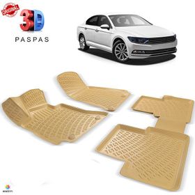 Volkswagen Passat B8 Bej 3D Havuzlu Paspas