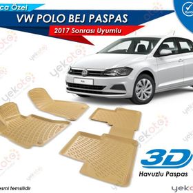 Volkswagen Polo 2017 Sonrası Bej 3D Havuzlu Paspas