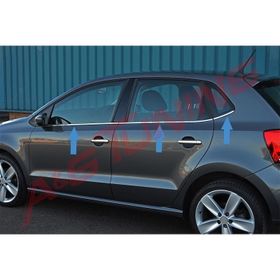 Volkswagen Polo 6R 2009 2017 Paslanmaz Çelik 6 Parça Krom Cam Çıtası