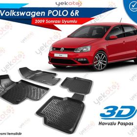 Volkswagen Polo 6r 2009 Sonrasi Siyah 3D Havuzlu Paspas