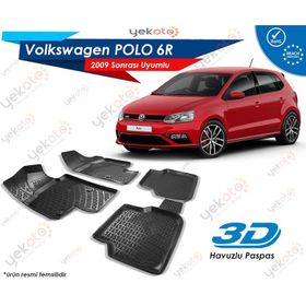 Volkswagen Polo 6r 2009 Sonrasi Siyah 3D Havuzlu Paspas