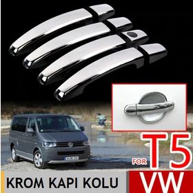 Volkswagen T5 Caravelle 2010 Üzeri Paslanmaz Çelik 3 Kapı Krom Kapı Kolu