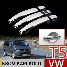 Volkswagen T5 Transporter 2003 2010 Paslanmaz Çelik 3 Kapı Krom Kapı Kolu