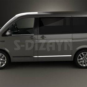 Volkswagen T6 Transporter 2015 Üzeri 2 Parça Krom Cam Çıtası