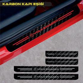 Volkswagen Touareg 4 Adet Karbon Kapı Eşiği Sticker