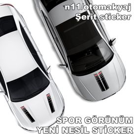 Volkswagen Touareg Kaput Şerit Sticker