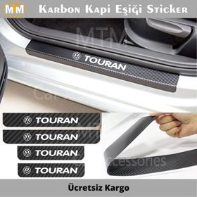 Volkswagen Touran 4 Adet Karbon Kapı Eşiği Sticker