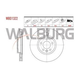 Volkswagen Transporter T4 1996/2001 1.9/2.0/2.4cc Düz Ön Fren Diski