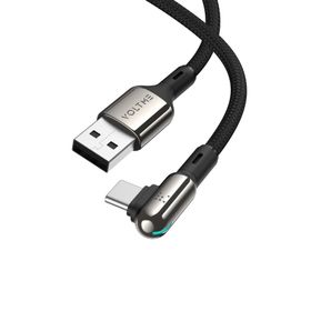 Voltme C2067 Stark 1.2 m 3A-Siyah 60W USB to Type-C Şarj Kablosu