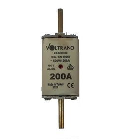 Voltrano Kale Porselen NH 1 200A 1 Boy Bıçaklı Sigorta Buşonu