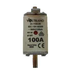 Voltrano Kale Porselen NH00 100A 00 Boy Bıçaklı Sigorta Buşonu