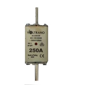Voltrano Kale Porselen NH1 250A 1 Boy Bıçaklı Sigorta Buşonu
