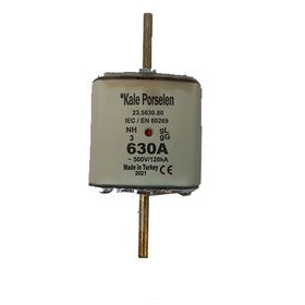 Voltrano Kale Porselen NH3 630A 3 Boy Bıçaklı Sigorta Buşonu