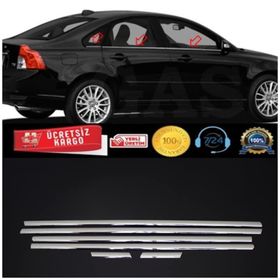 Volvo S40 Takımı 2005-2012 Paslanmaz Çelik 6 Parça Krom Cam Çıtası