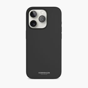 Vonmahlen iPhone 15 Pro Siyah Manyetik Silikon Kılıf