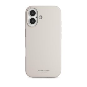 Vonmahlen iPhone 16 Plus Krem Yumuşak Silikon Kapak ve Kılıf